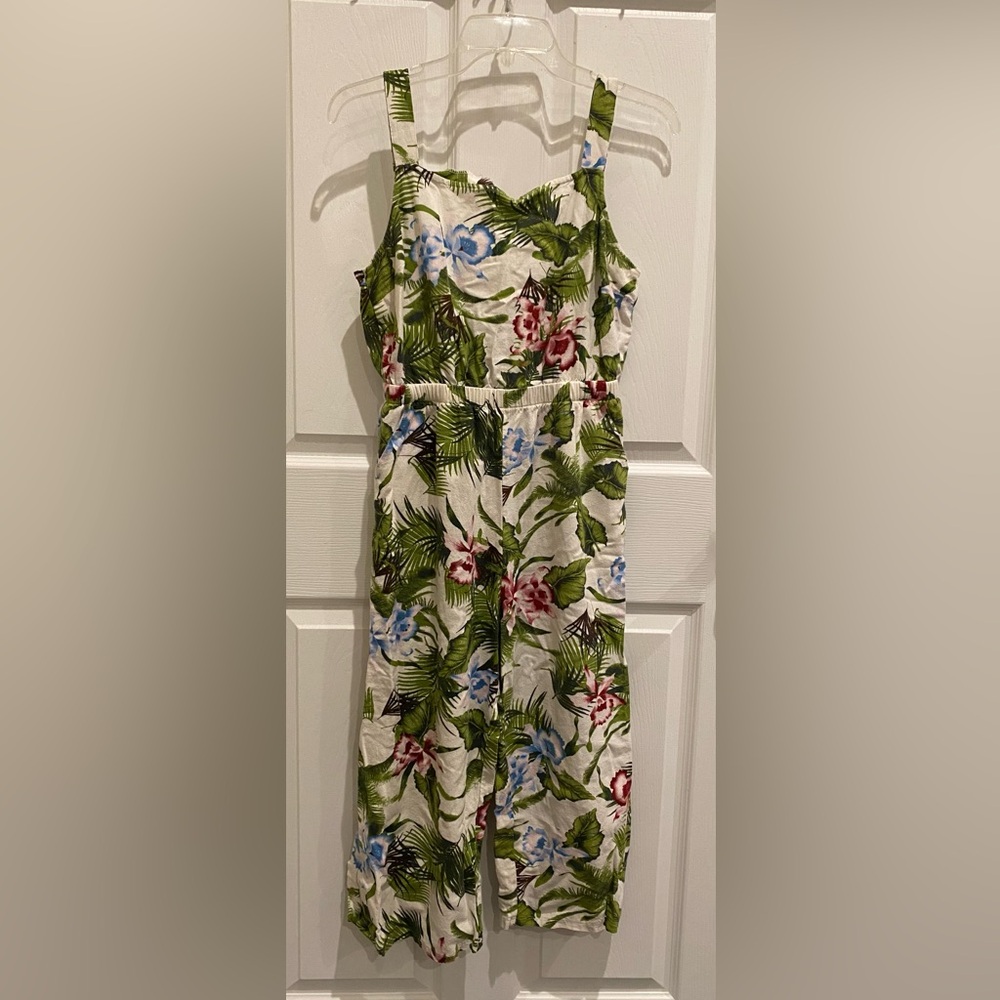 One Clothing Floral Jumpsuit - Green, Blue, Pink